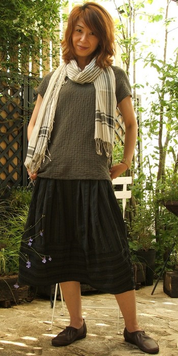 プランテーションのカットソー＋ストール